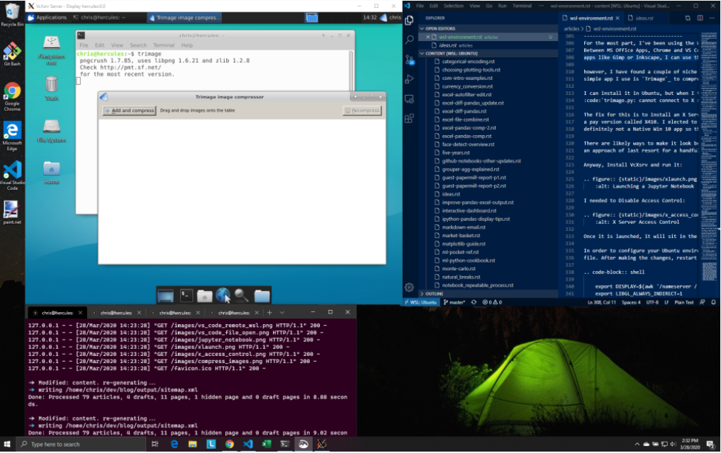 Wsl code. Windows Server 2016 запуск графической оболочки. WSL Gentoo. Vs code in XFCE